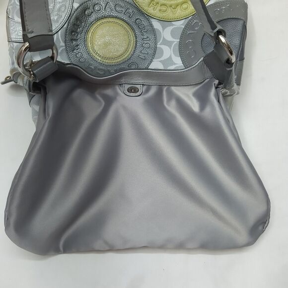 Coach Multicolor Round Patchwork Canvas Leather 3 Compartments Shoulder Bag - Picture 9 of 15